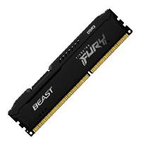 MEMORIA KINGSTON UDIMM DDR3 4GB 1600MHZ FURY BEAST CL10 240PIN 1.5V C/DISIPADOR DE CALOR P/PC/GAMER/ALTO RENDIMIENTO (KF316C10BB/4)