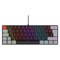 TECLADO MECANICO 60 OCELOT CREATORS COLOR WAY NEGRO CON GRIS  TIPO DE SWITCH AZUL