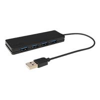 ADAPTADOR MULTIPUERTO GHIA HUB USB 2.0 DE 4 PUERTOS COLOR NEGRO