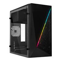 GABINETE ACTECK KIOTO GC460 / MINI TORRE / MICRO ATX  MINI ITX / FUENTE 500W / ILUMINACION RGB / PANEL ACRILICO  METAL / NEGRO / AC-933070