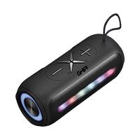 BOCINA BLUETOOTH GHIA BX201 NEGRA / 5WX2 / AUX / RADIO FM/ MICRO SD CARD/USB /TWS/RGB LED