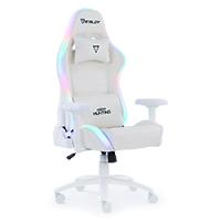 SILLA GAMER OCELOT GAMING RGB COLO BLANCO/ BASE DE METAL/ DESCANSA BRAZOS AJUSTABLES DE 4 DIMENSIONES / ANGULO DE INCLINACION 155 GRADOS/ SOPORTA HASTA 150KG/ COJIN DE DESCANSO LUMBAR Y CERVICAL