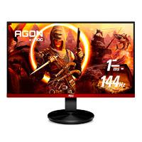 MONITOR GAMER AOC NEGRO CON ROJO / 27 PULGADAS / ENTRADA HDMI / DISPLAYPORT / ASPECTO 16:9 / TR 1 MS / AMD FREE SYNC / 144 HZ / RESOLUCION 1920 X 1080 / BRILLO 350 CD/M2 / VESA 100X100MM