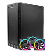 GABINTE OCELOT GAMING ATX PANEL FRONTAL DE MALLA METALICA  LATERAL DE CRISTAL TEMPLADO /SIN FUENTE/ INCLUYE 3 VENTILADORES