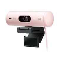 WEBCAM LOGITECH BRIO 500 ROSA FHD 1080 A 30 FPS AUTO ENFOQUE  MICRÓFONO IA USB-C WIN/MAC OS