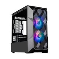 GABINETE COOLER MASTER MASTERBOX TD300 MESH CON VENTANA ARGB  MINI TOWER  MINI-ITX/MICRO-ATX  USB 3.0  SIN FUENTE  2 VENTILADORES ARGB INSTALADOS  NEGRO