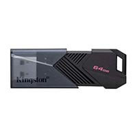 MEMORIA KINGSTON 64GB USB 3.2 GEN 1 ALTA VELOCIDAD / DATATRAVELER EXODIA ONYX NEGRO C/TAPA MÓVIL (DTXON/64GB)