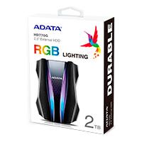 DISCO DURO EXTERNO ADATA HD770G 2TB PORTATIL 2.5 USB 3.2 NEGRO WINDOWS MAC LINUX CONTRAGOLPES GAMING RGB (AHD770G-2TU32G1-CBK)