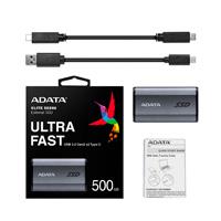 UNIDAD DE ESTADO SOLIDO SSD EXTERNO 500GB ADATA SE880 PORTATIL USB 3.2 USB TIPO C GRIS TITANIO WINDOWS MAC LINIX ANDROID PS4/5 XBOX SERIES X S (AELI-SE880-500GCGY)