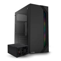 GABINETE ACTECK VIKEN GM434 / MEDIA TORRE / MICRO ATX  MINI ITX / FUENTE 500W / ILUMINACION RGB / PANEL CRISTAL TEMPLADO  METAL / NEGRO / AC-935692