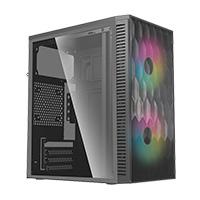 GABINETE ACTECK FUJI GC470 / MINI TORRE / MICRO ATX   MINI ITX / FUENTE 500W / VENTILADOR RGB / PANEL ACRILICO  METAL / AC-935838