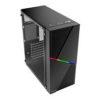 GABINETE ACTECK DRACO GM450 / MEDIA TORRE / ATX  MICRO ATX  MINI ITX / FUENTE 500W / PANEL CRISTAL TEMPLADO  METAL / NEGRO / AC-935715