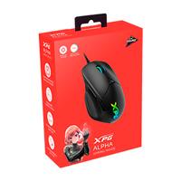 MOUSE XPG ALPHA SWITCH OMRON PIXART PAW 3335 16000 DPI 400 IPS RGB 6 BOTONES USB TIPO C NEGRO GAMER (ALPHA-BKCWW)