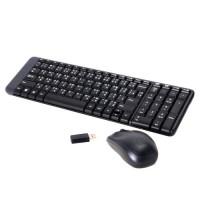 TECLADO/MOUSE LOGITECH MK220 NEGRO INALAMBRICOS COMPACTO USB ALCANCE HASTA 10 MTS