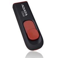 MEMORIA ADATA 32GB USB 2.0 C008 RETRACTIL NEGRO-ROJO (AC008-32G-RKD)