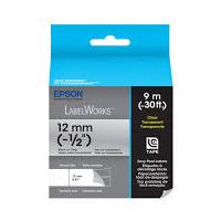 CINTA EPSON PARA ROTULADORA LW300/LW400  12 MM (1/2)  NEGRO/TRANSPARENTE