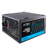 FUENTE DE PODER ACTECK BLAZAR FT600 FACTOR ATX 600 W 20+4 PINES 3 SATA 2 MOLEX PCI-E 62 VENTILADOR 12CM MODELO Z-600