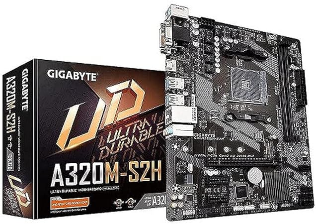 TARJETA MADRE GIGABYTE GA-A320M-S2H 2DDR4 AM4 VGA HDMI 4USB3.0