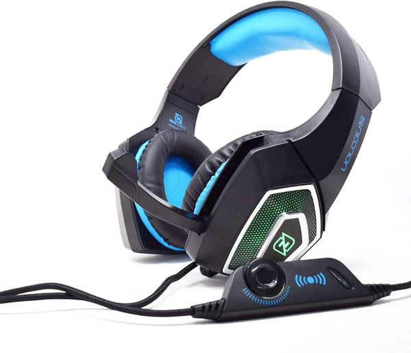 NECNON 2 DIADEMA GAMER NBHG-DRAGON LED RGB, AZUL