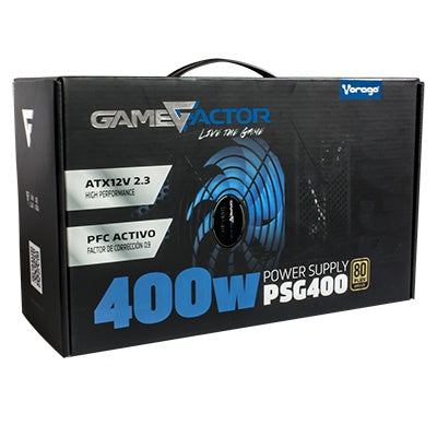 VORAGO ML FUENTE DE PODER GAME FACTOR PSG400 400WATTS 80 PLUS BZE