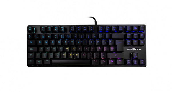 VORAGO TECLADO MECANICO ALAMBRICO GAME FACTOR KBG500 RGB ROJO