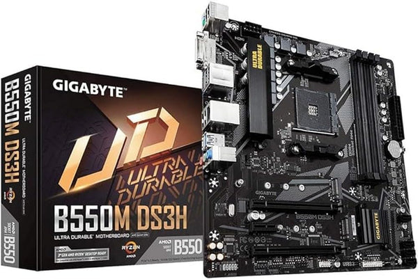 TARJETA MADRE GIGABYTE GA-B550M-DS3H 4DDR4 AM4 HDMI 4USB3.0